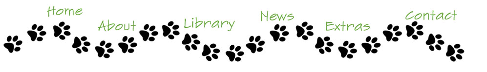 Paw print image map containing links to the website's other pages
